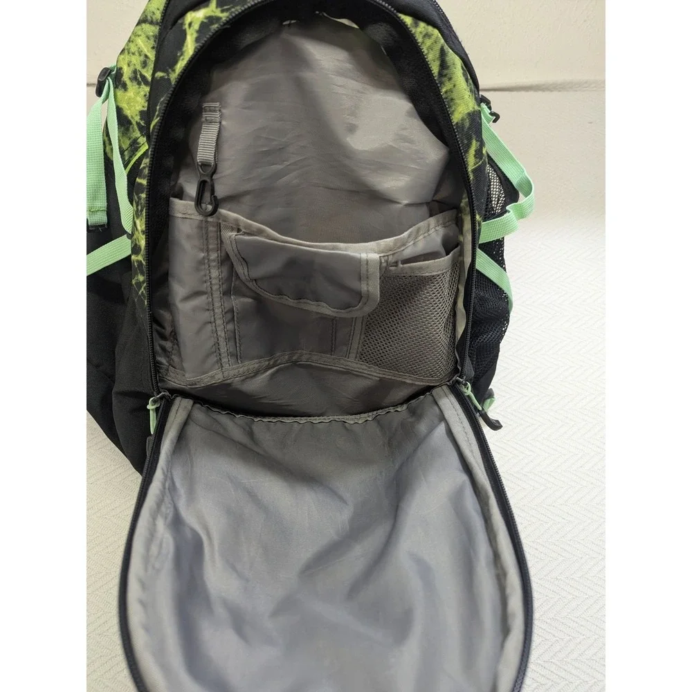 High Sierra Backpack Green Black Lightning Pattern School Hiking Daypack Bag